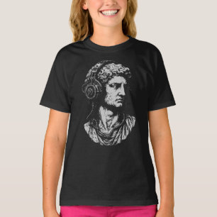 Camiseta Busto clásico con auriculares steampunk