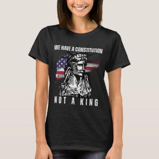 Camiseta Busto de la Libertad con arte de bandera grunge