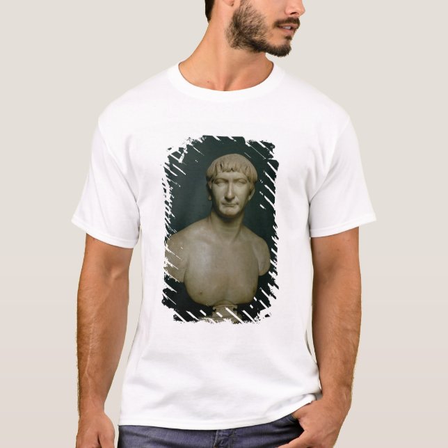 Camiseta Busto del retrato del emperador Trajan (53-117 (Anverso)