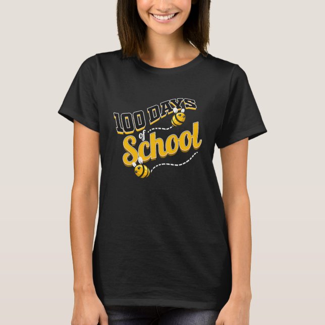 Camiseta Busy Bee's For 100 Days Of School (Anverso)