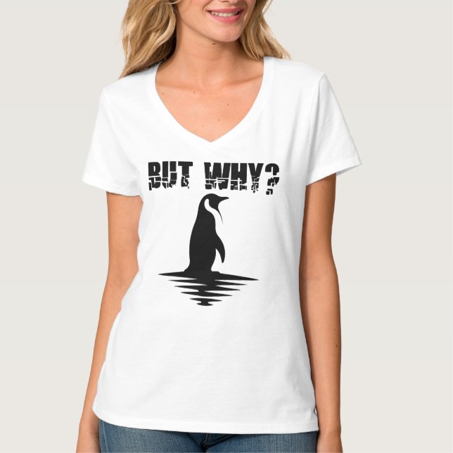 Camiseta But Why Penguin, Penguin Walking Graphic (Anverso)