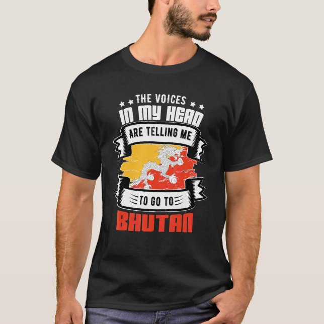 Camiseta Bután en mi cabeza (Anverso)