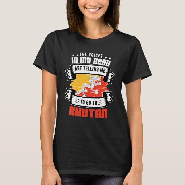 Camiseta Bután en mi cabeza (Anverso)