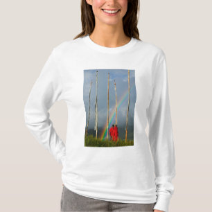 Camiseta Bután, pueblo de Gangtey, Arcoiris sobre dos