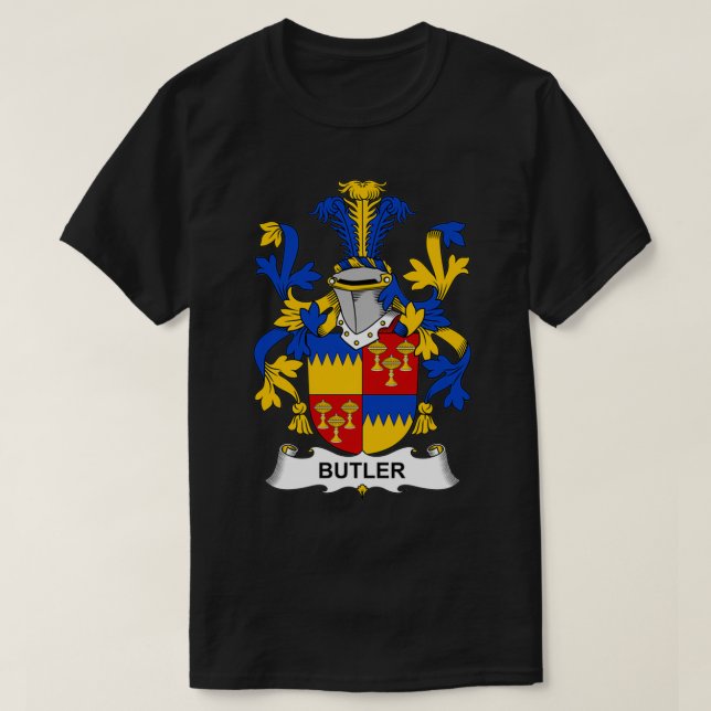 Camiseta Butler Coat of Arms Family Crest  (Diseño del anverso)