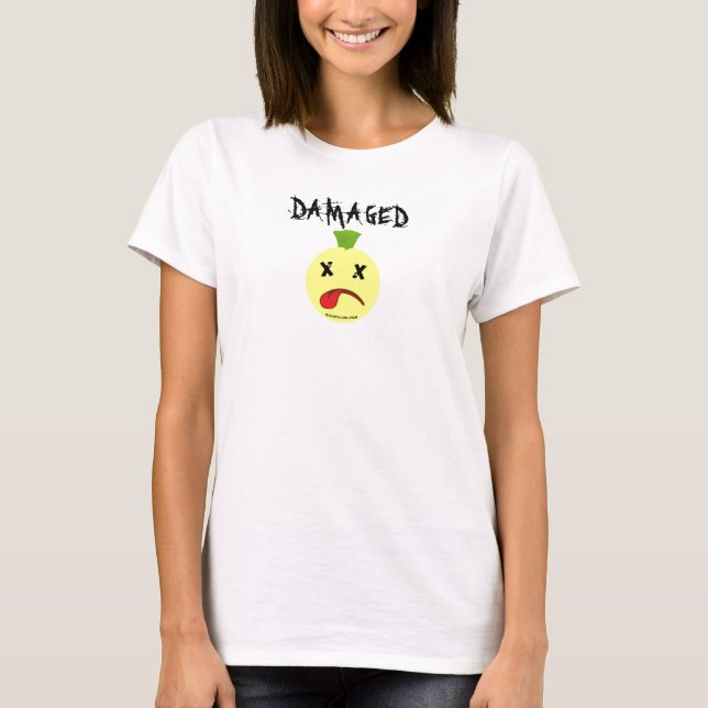 Camiseta butstilloksmily copia de la cara, DAÑADA (Anverso)