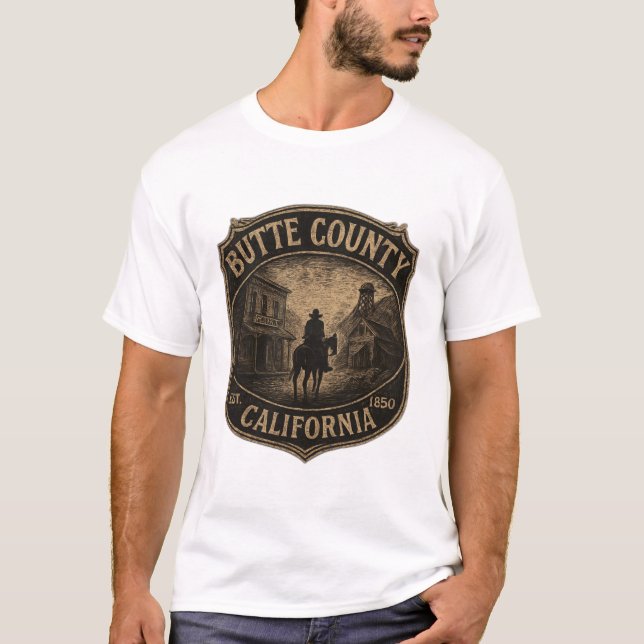 Camiseta Butte County California – Gold Rush Western (Anverso)