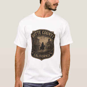 Camiseta Butte County California - Insignia de la Fiebre de