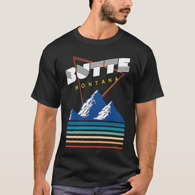 Camiseta Butte Montana  USA Ski Resort  BACK PRINT  2 (Anverso)
