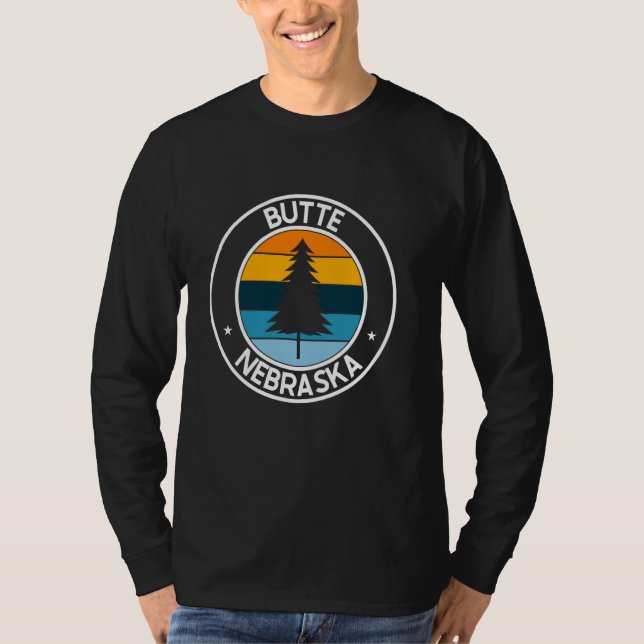 Camiseta Butte Nebraska NE EEUU City Pride Retro Sunset (Anverso)