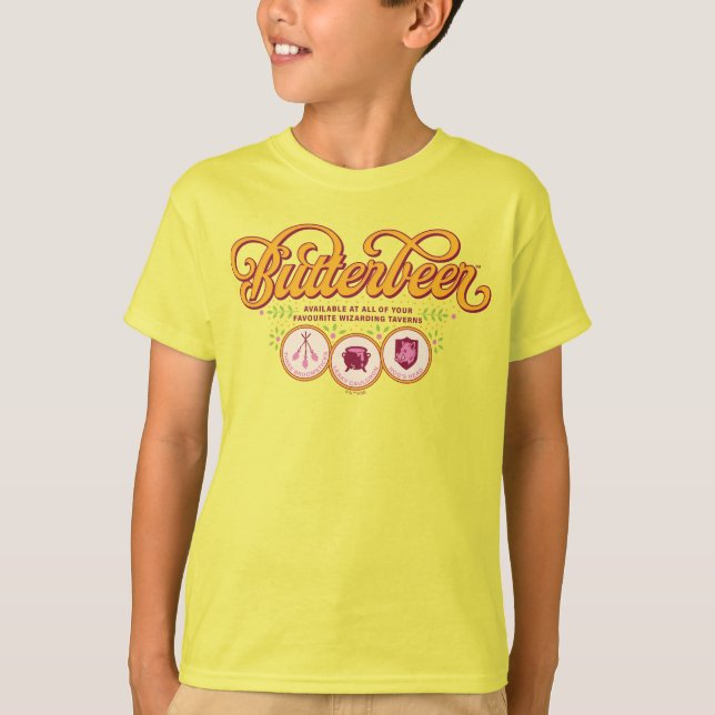 Camiseta BUTTERBEER™ Disponible en Tabernas Mágicas (Anverso)