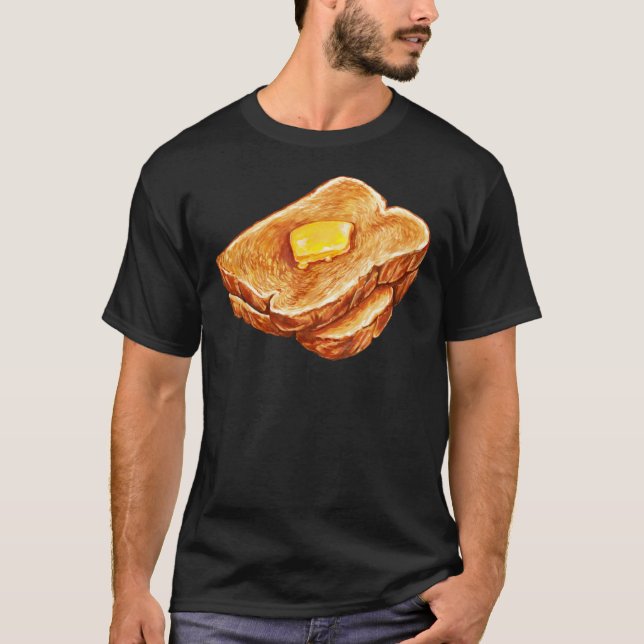 Camiseta Buttered Toast Pattern Classic T-Shirt (Anverso)
