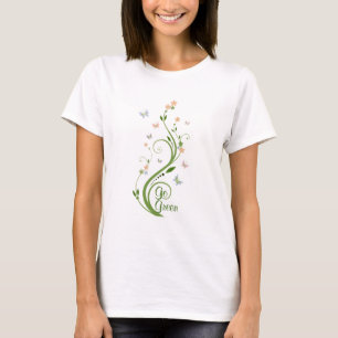 Camiseta Butterflies and Green Vine