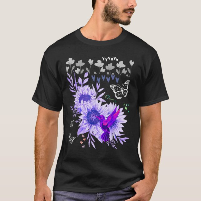 Camiseta Butterflies And Hummingbirds Find The Garden Butte (Anverso)