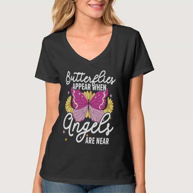 Camiseta Butterflies Appear When Angels Are Near Entomology (Anverso)