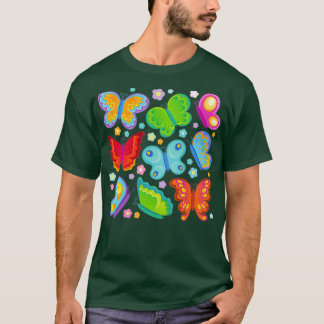 Camiseta Butterflies colorful wings insects bugs metamorpho