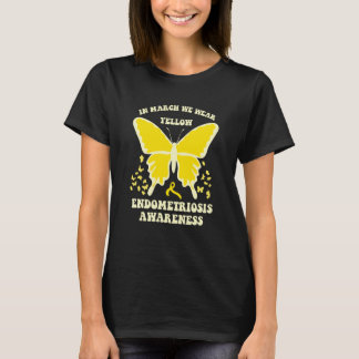 Camiseta butterflies in march we wear yellow endometriosis 
