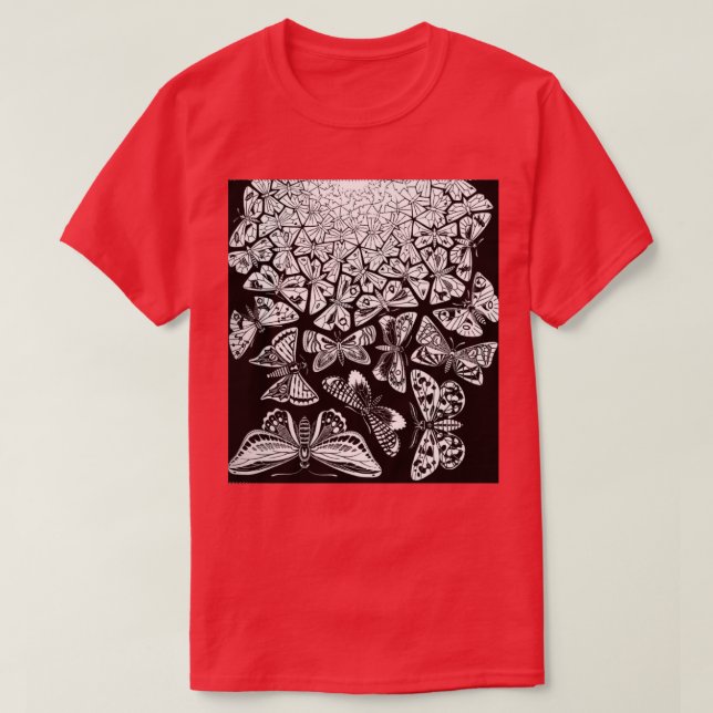 Camiseta Butterflies Tessellation 1950 Maurits Cornelis Esc (Diseño del anverso)