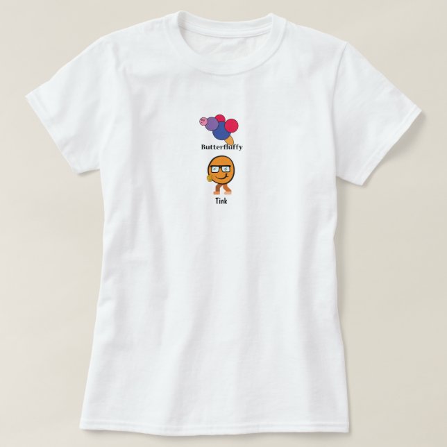 Camiseta Butterfluffy Tink chica amigos amigos amantes de l (Diseño del anverso)