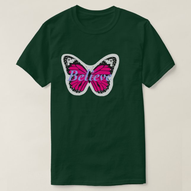 Camiseta Butterfly Believe Pegatina (Diseño del anverso)