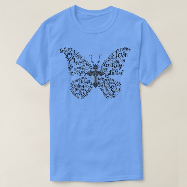 Camiseta Butterfly   Cute Christian  (Diseño del anverso)