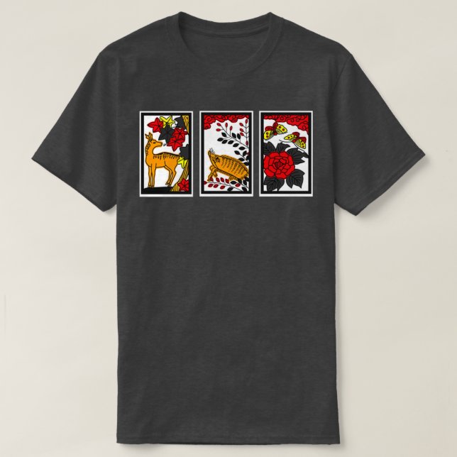 Camiseta Butterfly de Deer Boar Hanafuda Hand Koi Koi (Diseño del anverso)
