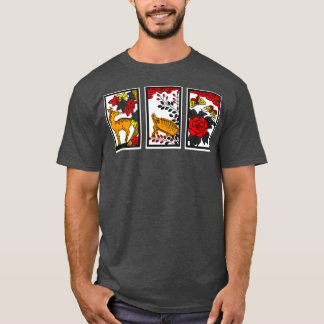 Camiseta Butterfly de Deer Boar Hanafuda Hand Koi Koi