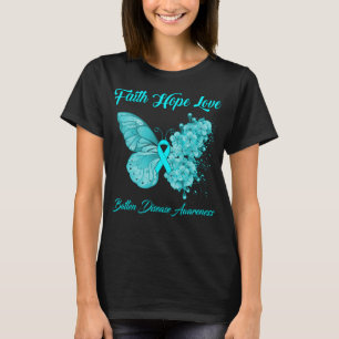 Camiseta Butterfly Faith Hope Love Batten Enfermedad Concie