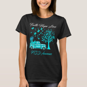 Camiseta Butterfly Faith Hope Love PTSD Awaration