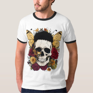 Camiseta Butterfly Garden Harmony – Nature-Inspired Floral