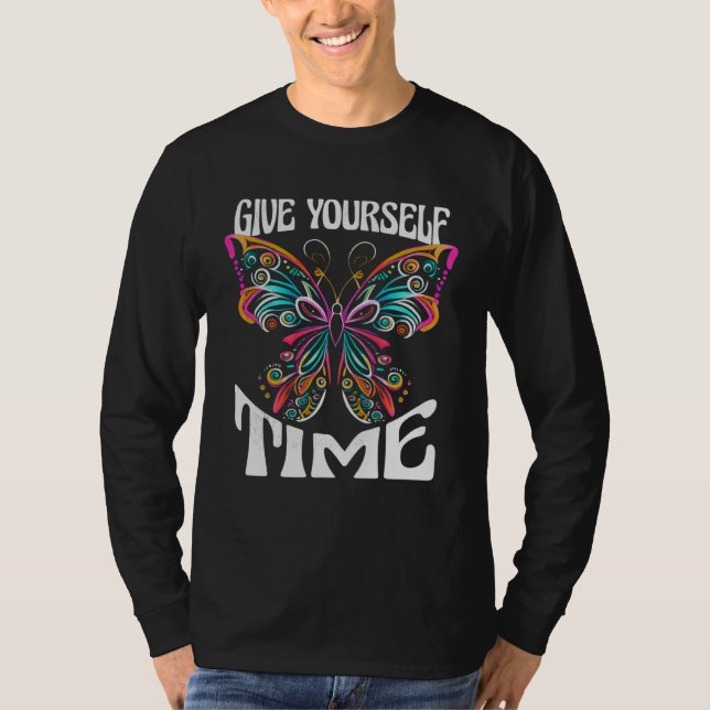 Camiseta Butterfly Give yourself time Change Yoga (Anverso)