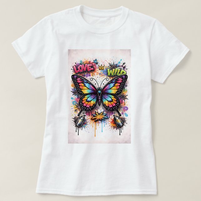 Camiseta Butterfly Graffiti de Butterfly Tees Co.  (Diseño del anverso)