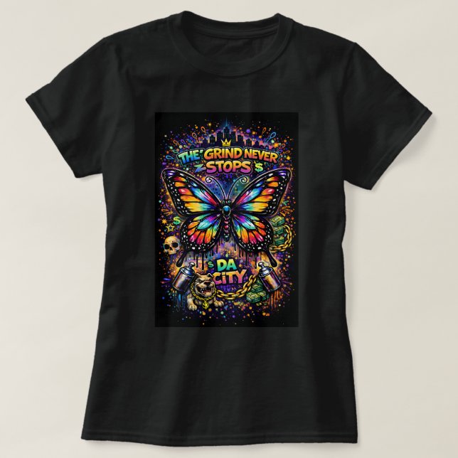 Camiseta Butterfly Graffiti de Butterfly Tees Co.  (Diseño del anverso)
