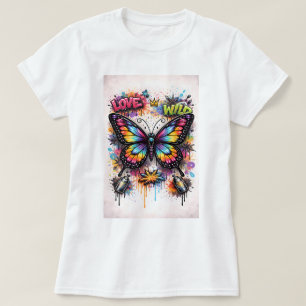 Camiseta Butterfly Graffiti de Butterfly Tees Co. 