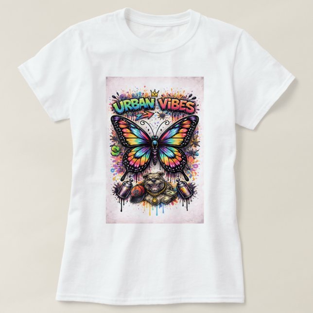 Camiseta Butterfly Graffiti de Butterfly Tees Co.  (Diseño del anverso)