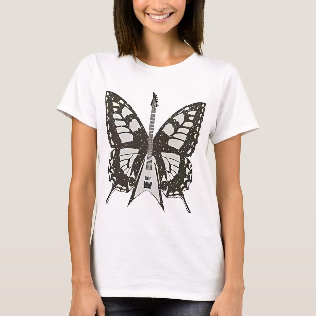 Camiseta butterfly guitar t shirt (Anverso)