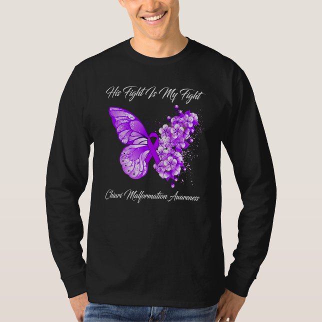 Camiseta Butterfly His Fight Is My Fight Chiari Malformatio (Anverso)