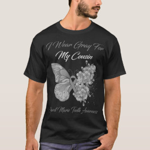 Camiseta Butterfly I Wear Gray For My Cousin Charcot Marie 