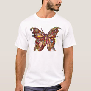 CAMISETA BUTTERFLY IN GOLD SPARKLES
