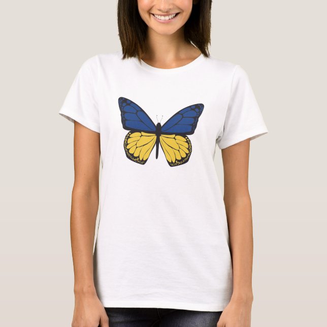 Camiseta butterfly in ukrainian  colors (Anverso)