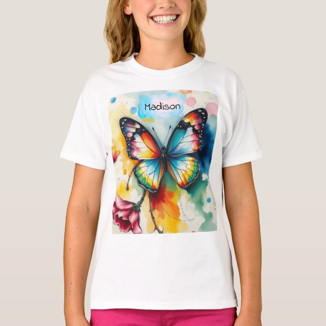 Camiseta Butterfly Ink Customizable  (Anverso)