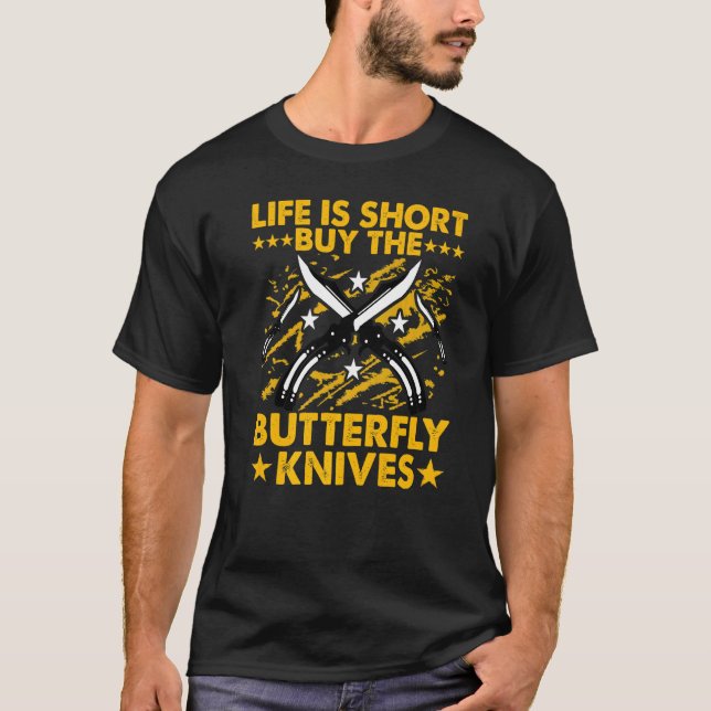 Camiseta Butterfly Knife Balisong Quote  30 (Anverso)