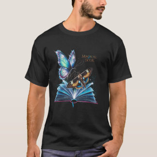 Camiseta Butterfly Lover Bookworm Libro Fairytale Magic Des
