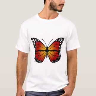 Camiseta Butterfly Monarch Abstract Artistic Line Art