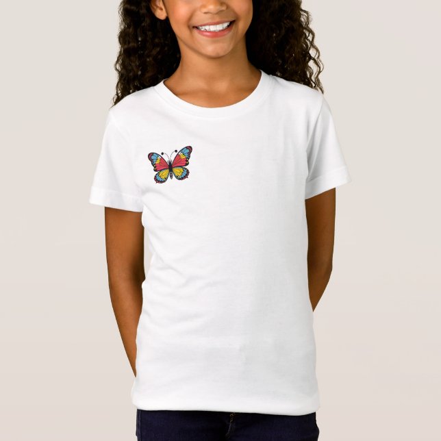 Camiseta Butterfly Pattern Girls T-Shirt (Anverso)