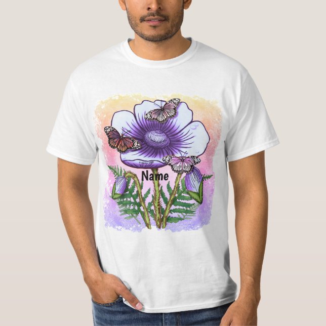 Camiseta Butterfly purple Poppy  (Anverso)