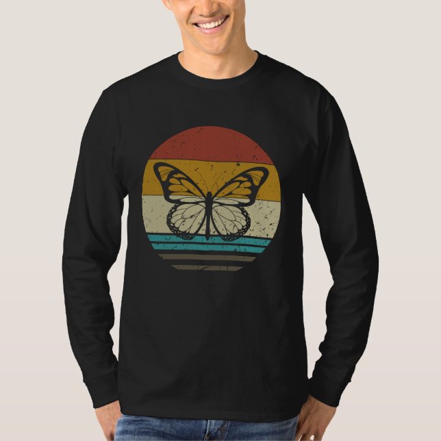 Camiseta Butterfly   Retro Sunset Insect Monarch Entomology (Anverso)