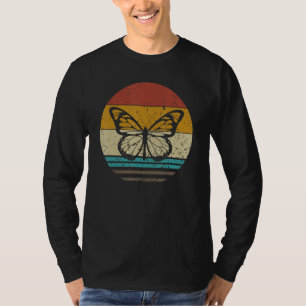 Camiseta Butterfly Retro Sunset Insectos Monarca Entomologí