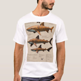 Camiseta Butterfly Shark Character Sheet: High-Detail Conce