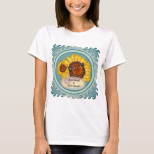 Camiseta Butterfly Sunflower T-Shirt